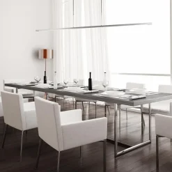 Aluminium LED hanglamp nikkel mat inclusief dimmer><noscript><img width=