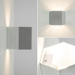 Aluminium wandlamp 6-hoek up+down></noscript>Straluma Outlet