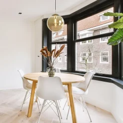 Amber glazen hanglamp 30 cm met messing en zwart></noscript>Straluma Discount