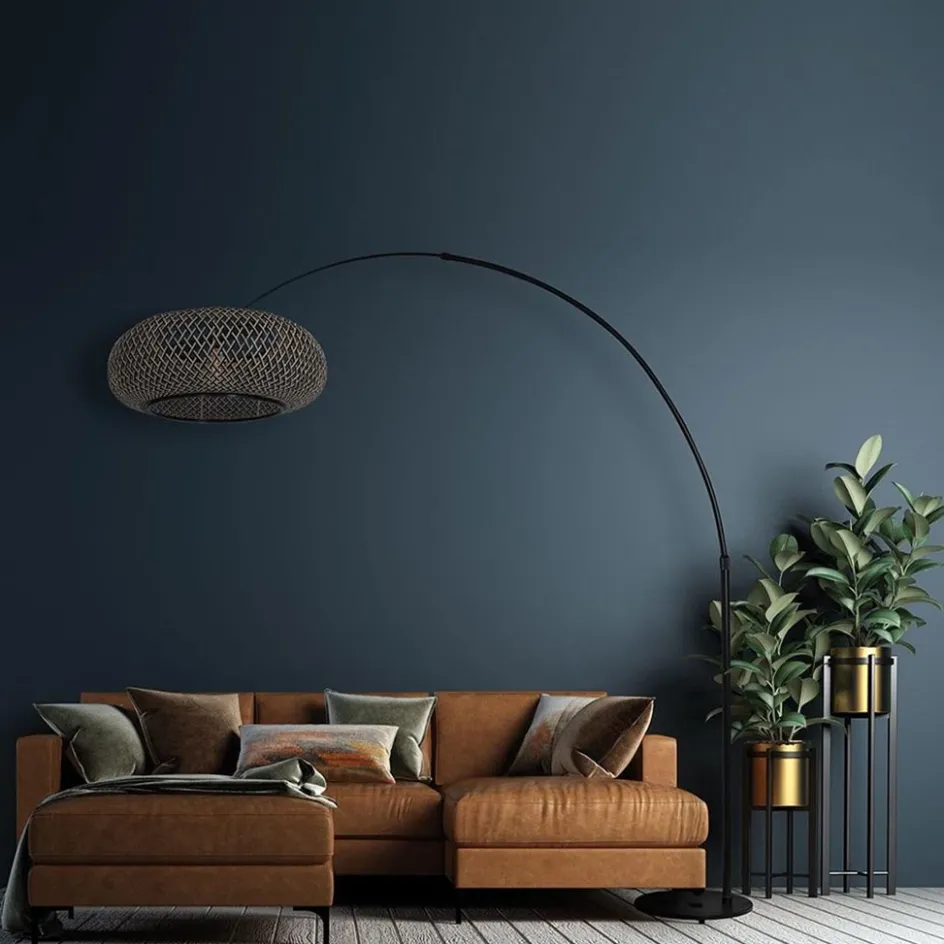 Bamboe kap rond 60x25 cm exclusief booglamp>Straluma Sale