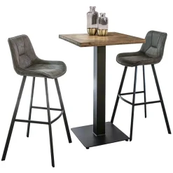 Barkruk met microleder zitting graphite en zwart metalen poot></noscript>Straluma Discount