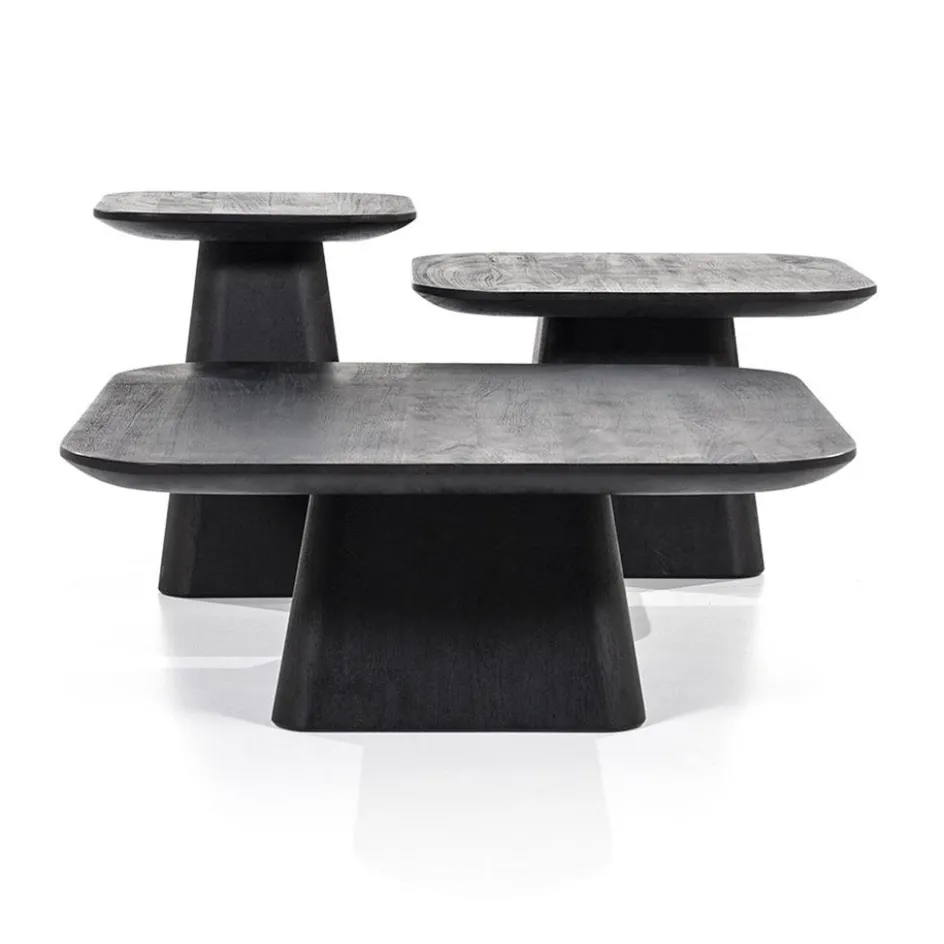 Bijzettafel Aron zwart 40x40 cm>Straluma Outlet