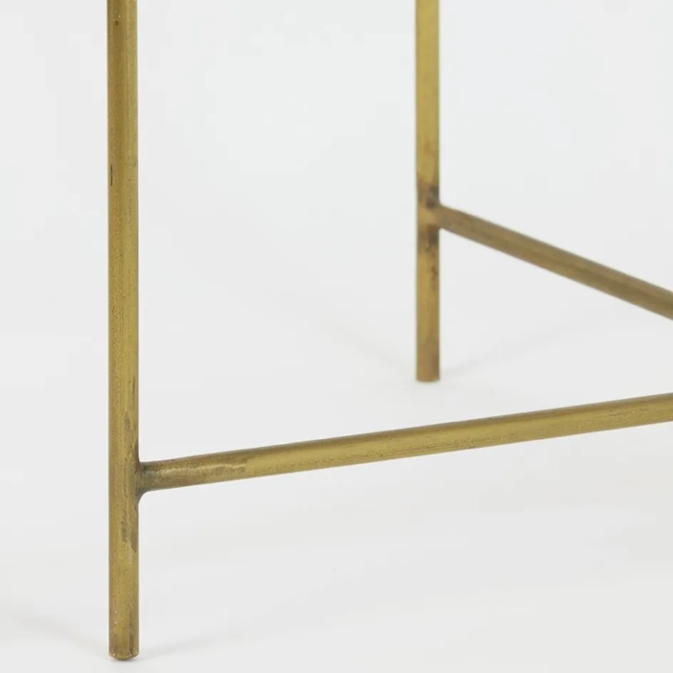 Bijzettafel Delon set van 2 marrmer roze/goud>Straluma Discount