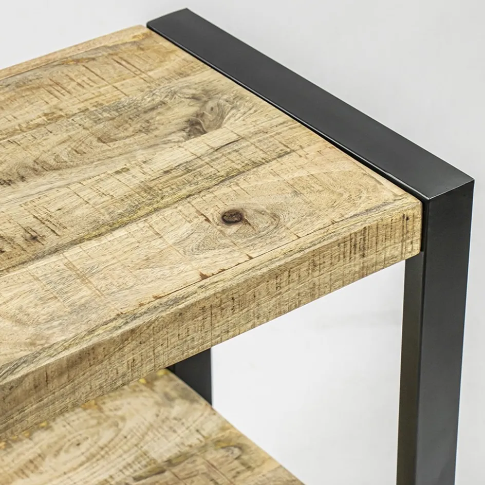 Bijzettafel 2-laags mango hout naturel>Straluma Best