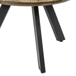 Bijzettafel rond mangohout met zwart staal 60 cm></noscript>Straluma Sale