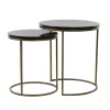 Bijzettafel Sobrina set van 2 zwart/antiek brons>Straluma Hot