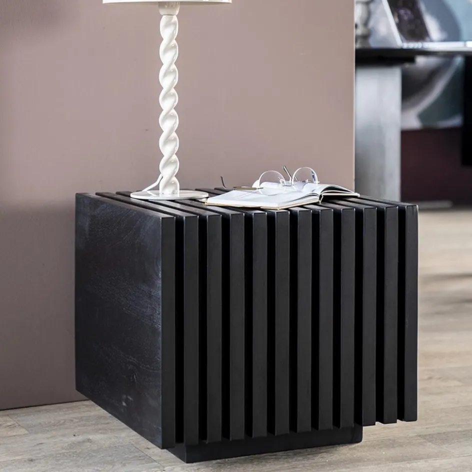 Bijzettafel Tom zwart hout>Straluma