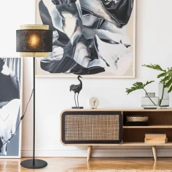 Boho vloerlamp mat zwart met webbing></noscript>Straluma Online