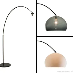 Boog-vloerlamp zwart exclusief kap><noscript><img width=