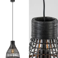 Botanische hanglamp Puerto rotan mat zwart>Straluma Best