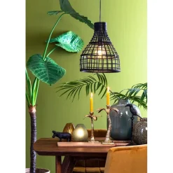 Botanische hanglamp Puerto rotan mat zwart></noscript>Straluma Best
