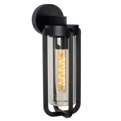 Buiten wandlamp zwart met helder glas IP65>Straluma Outlet
