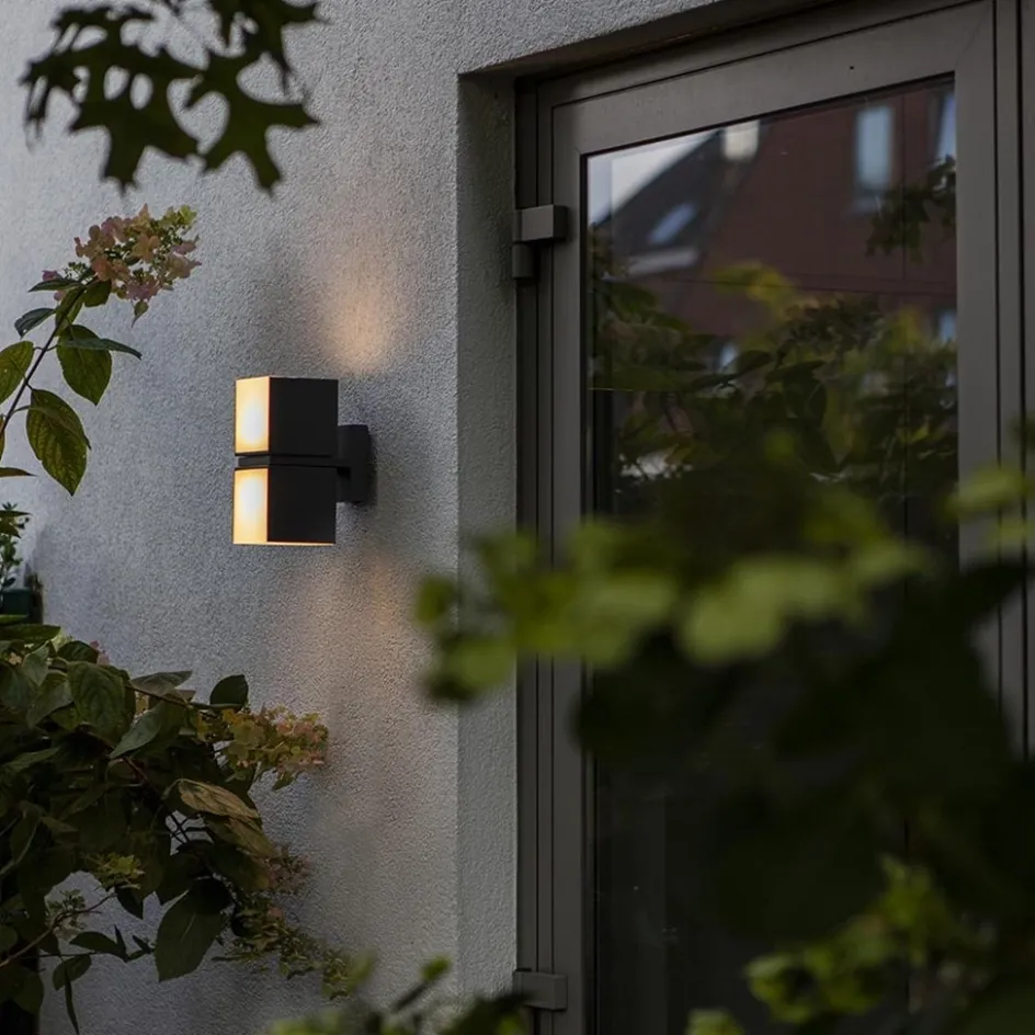 Buitenlamp Cuba double square zwart IP54>Straluma New