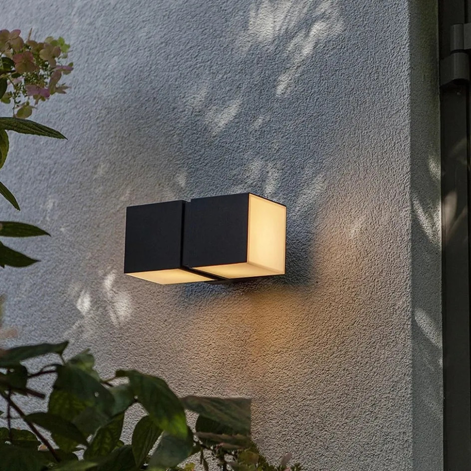 Buitenlamp Cuba double square zwart IP54>Straluma New