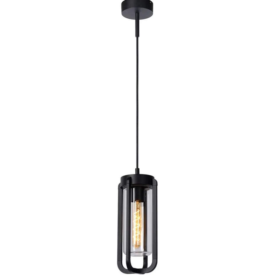 Buitenlamp hang zwart met glazen kap IP44>Straluma Sale