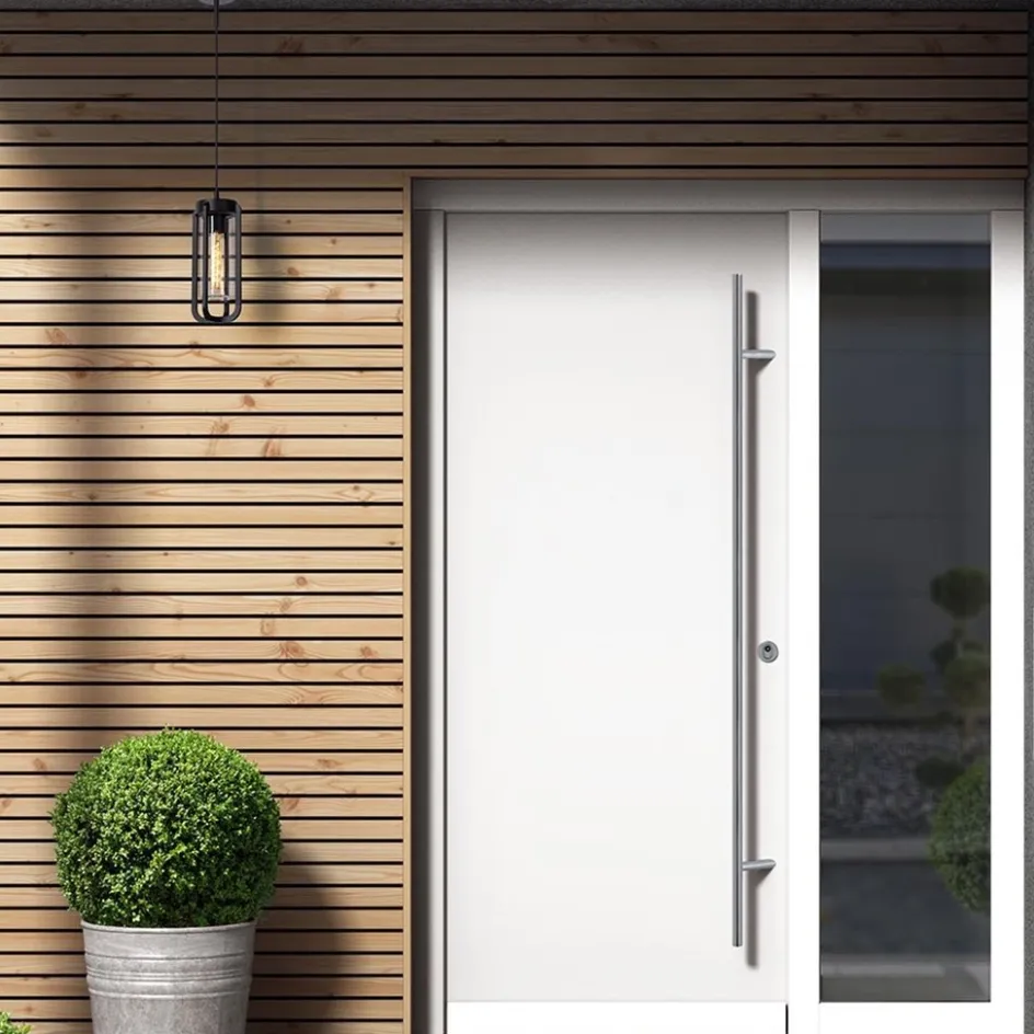 Buitenlamp hang zwart met glazen kap IP44>Straluma Sale