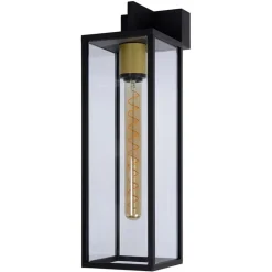 Buitenlamp lantaarn groot zwart/matgoud>Straluma Clearance