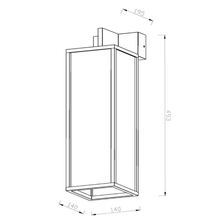 Buitenlamp lantaarn groot zwart/matgoud>Straluma Clearance