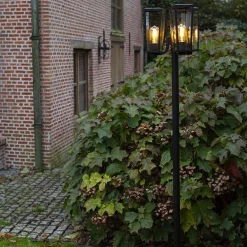 Buitenlamp lantaarn 3-lichts mat zwart met helder glas></noscript>Straluma New