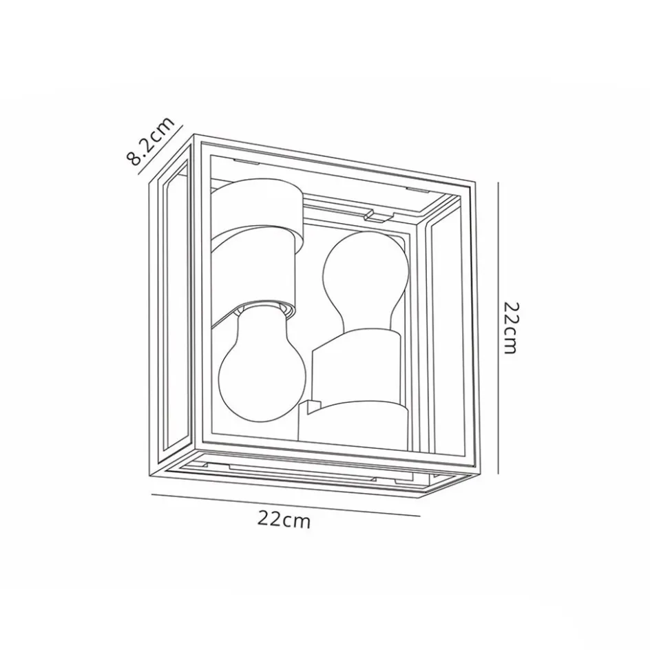 Buitenlamp lantaarn vierkant antraciet IP65>Straluma New