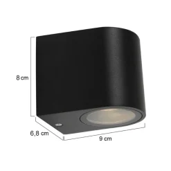 Buitenlamp Logan afgerond zwart IP44></noscript>Straluma New