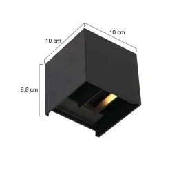 Buitenlamp Logan zwart + sch.sensor IP54></noscript>Straluma Online