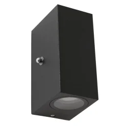 Buitenlamp Logan zwart+schemersensor IP44>Straluma Outlet
