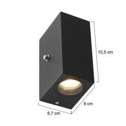Buitenlamp Logan zwart+schemersensor IP44></noscript>Straluma Outlet