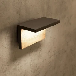 Buitenlamp Ruka antraciet/hout IP65></noscript>Straluma Online