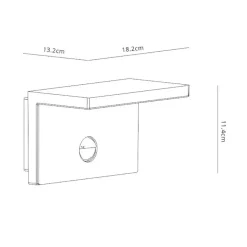 Buitenlamp Ruka antra/hout sensor IP54></noscript>Straluma Sale