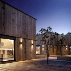 Buitenlamp up+down GU10 donker grijs/hout></noscript>Straluma Sale