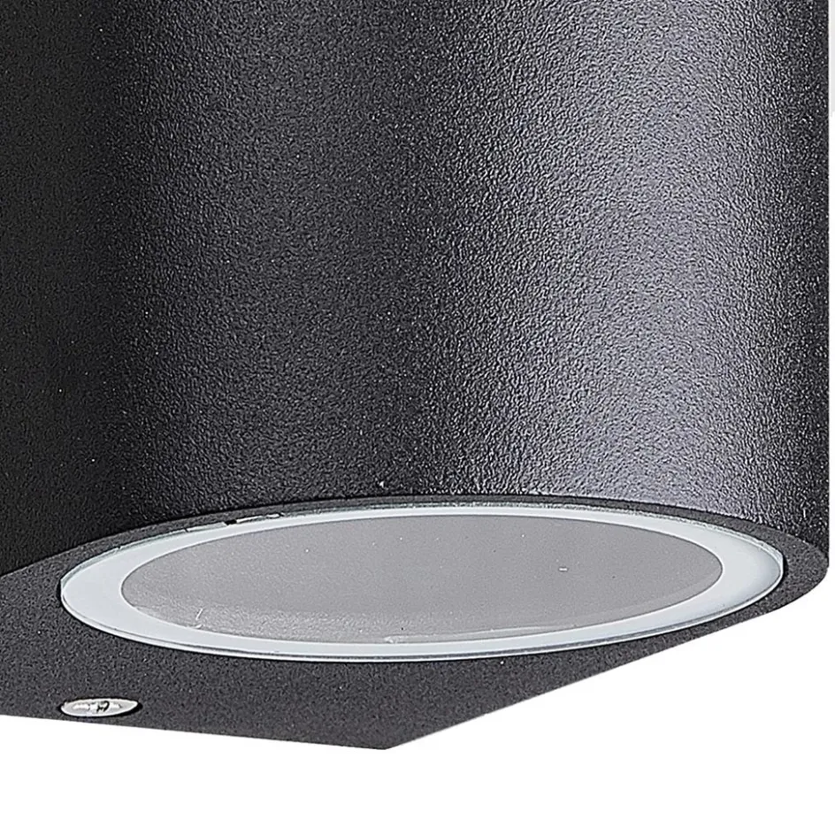 Buitenlamp up+down zwart afgerond IP54>Straluma Outlet