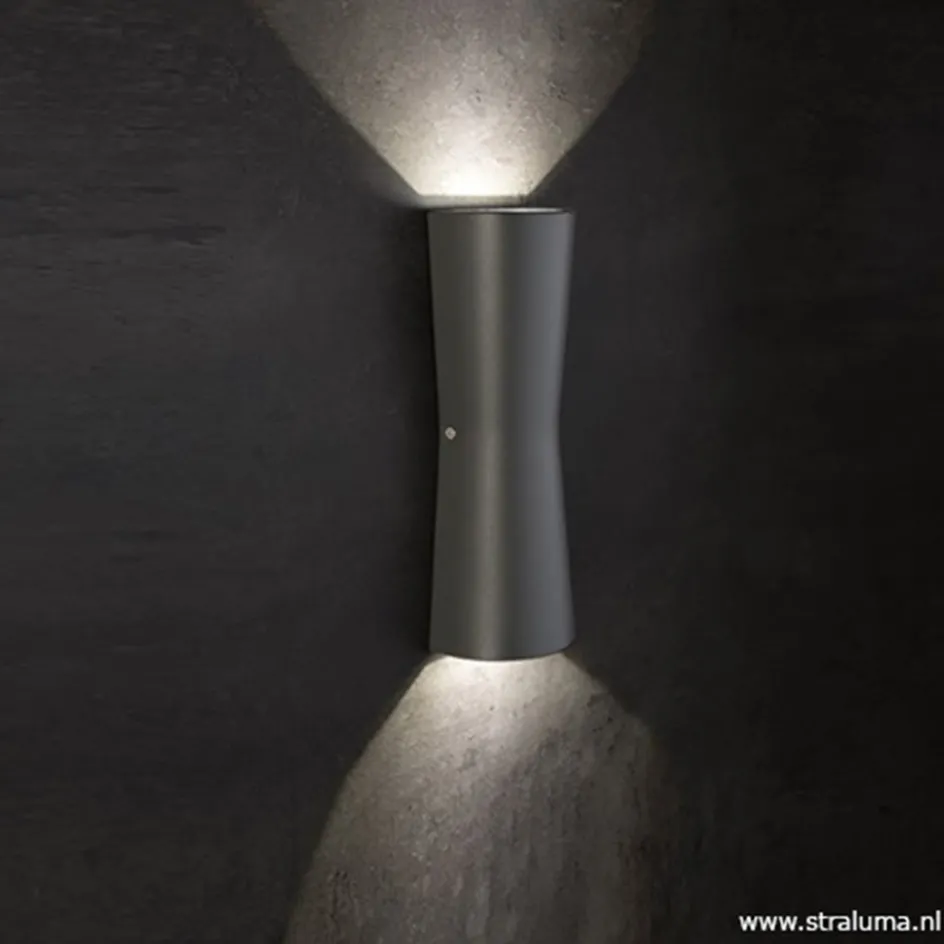 Buitenlamp wand antraciet up+down IP54>Straluma Outlet