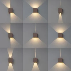 Buitenlamp wand bruin up+down IP54></noscript>Straluma Best