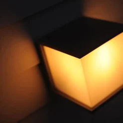 Buitenlamp wand kubus IP44 donker grijs><noscript><img width=