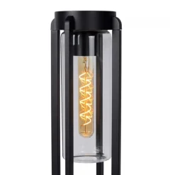 Buitenlamp zwart metaal met glazen kap IP44><noscript><img width=