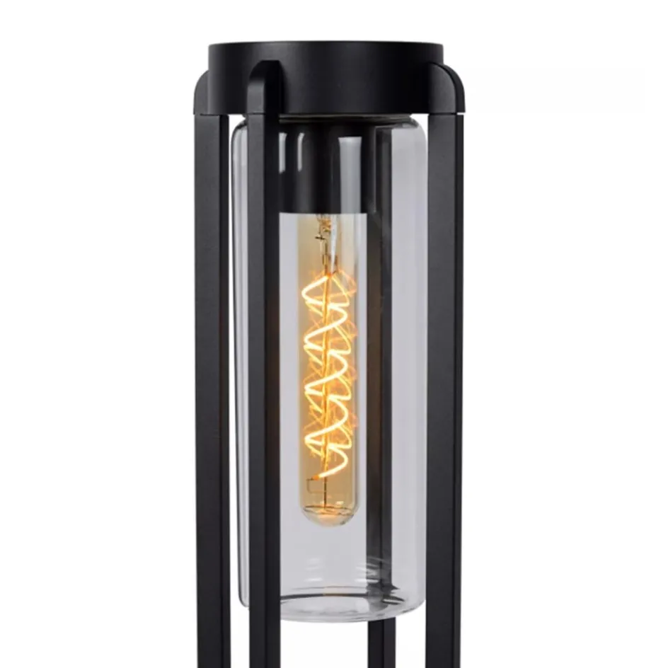 Buitenlamp zwart metaal met glazen kap IP44>Straluma Sale