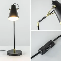 Bureaulamp Barre zwart/matgoud></noscript>Straluma Hot