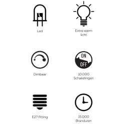 Calex Colors Elegance Kiruna zwart dimbaar><noscript><img width=