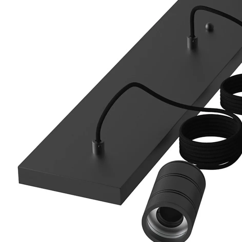 Calex multipendel plafondbalk 5-lichts E27 pendels zwart>Straluma New