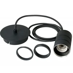 Calex Retro pendel 1.5m e27 zwart>Straluma Best