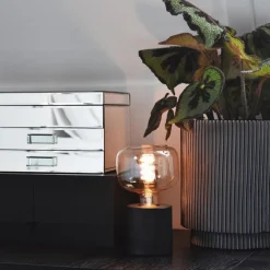 Calex tafelarmatuur rond zwart><noscript><img width=