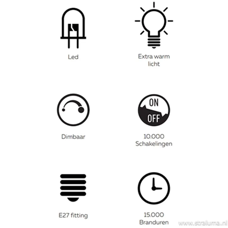 Calex XXL Vienna LED lamp Titanium E27 6W>Straluma Sale