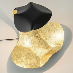 Chique design tafellamp LED zwart met goldleaf><noscript><img width=