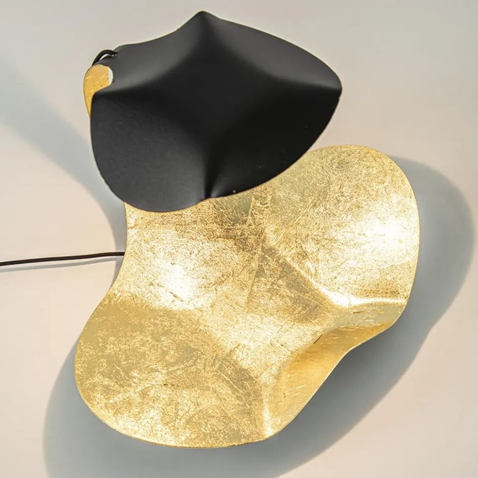 Chique design tafellamp LED zwart met goldleaf>Straluma Outlet