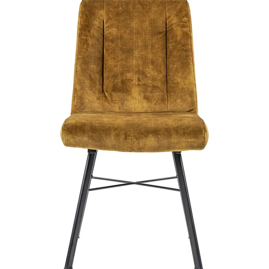Chique eetkamerstoel velours goud>Straluma New