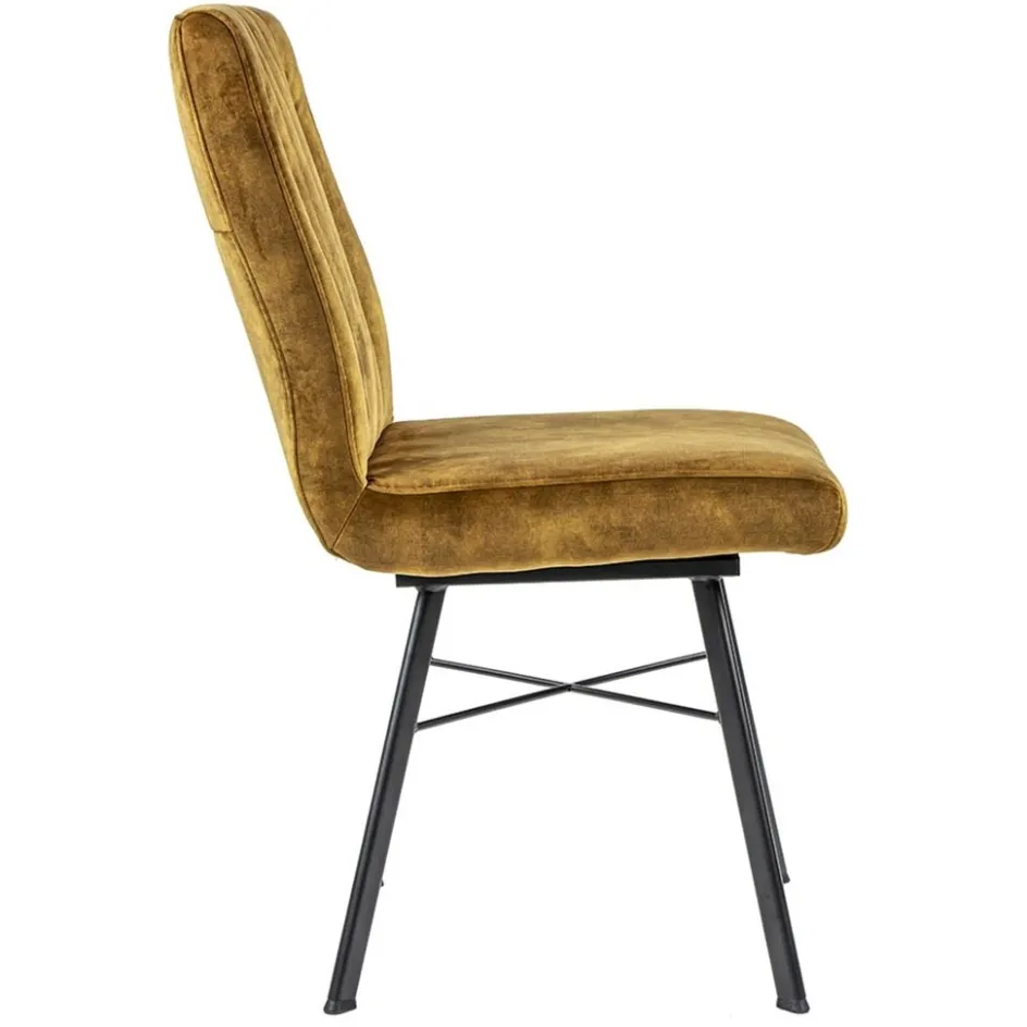 Chique eetkamerstoel velours goud>Straluma New