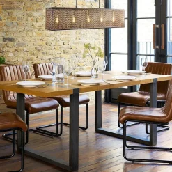 Chique hanglamp langwerpige balk 5-lichts zwart/goud><noscript><img width=