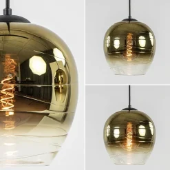 Chique hanglamp 3-lichts zwart met goud></noscript>Straluma Sale