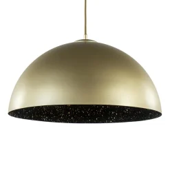 Chique hanglamp mat goud met zwarte binnenzijde>Straluma Outlet